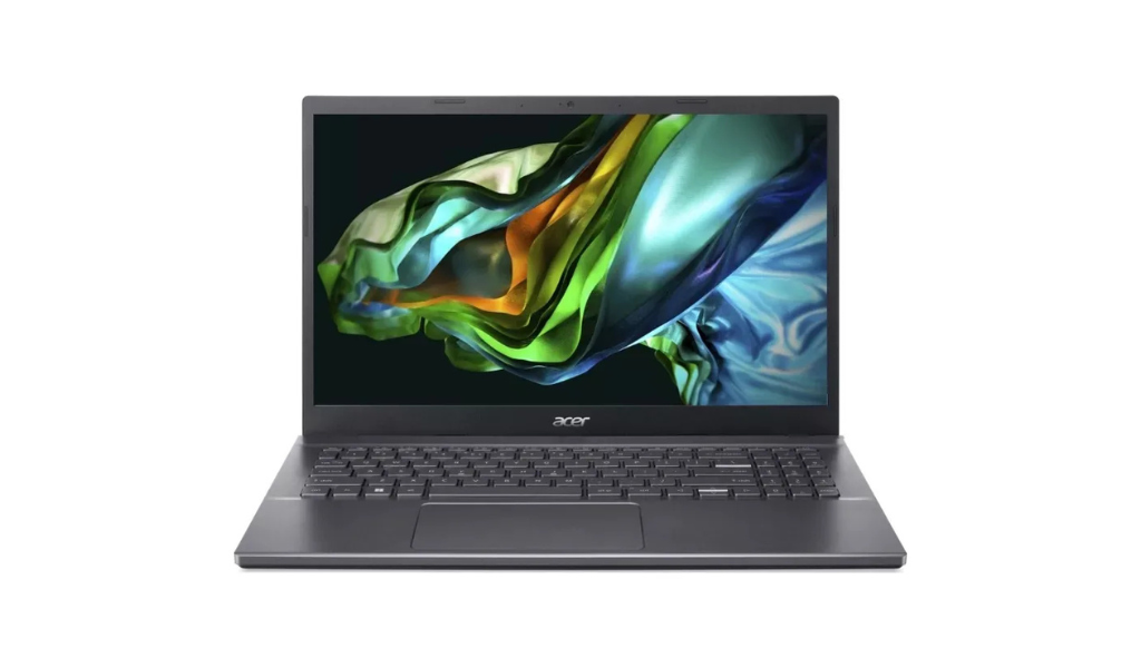 Notebook Acer Aspire 5 com Intel Core i5 de 12ª geração, 8GB de RAM e 512GB SSD, exibido em ambiente de trabalho, ideal para estudantes e profissionais que buscam notebook custo-benefício em 2025